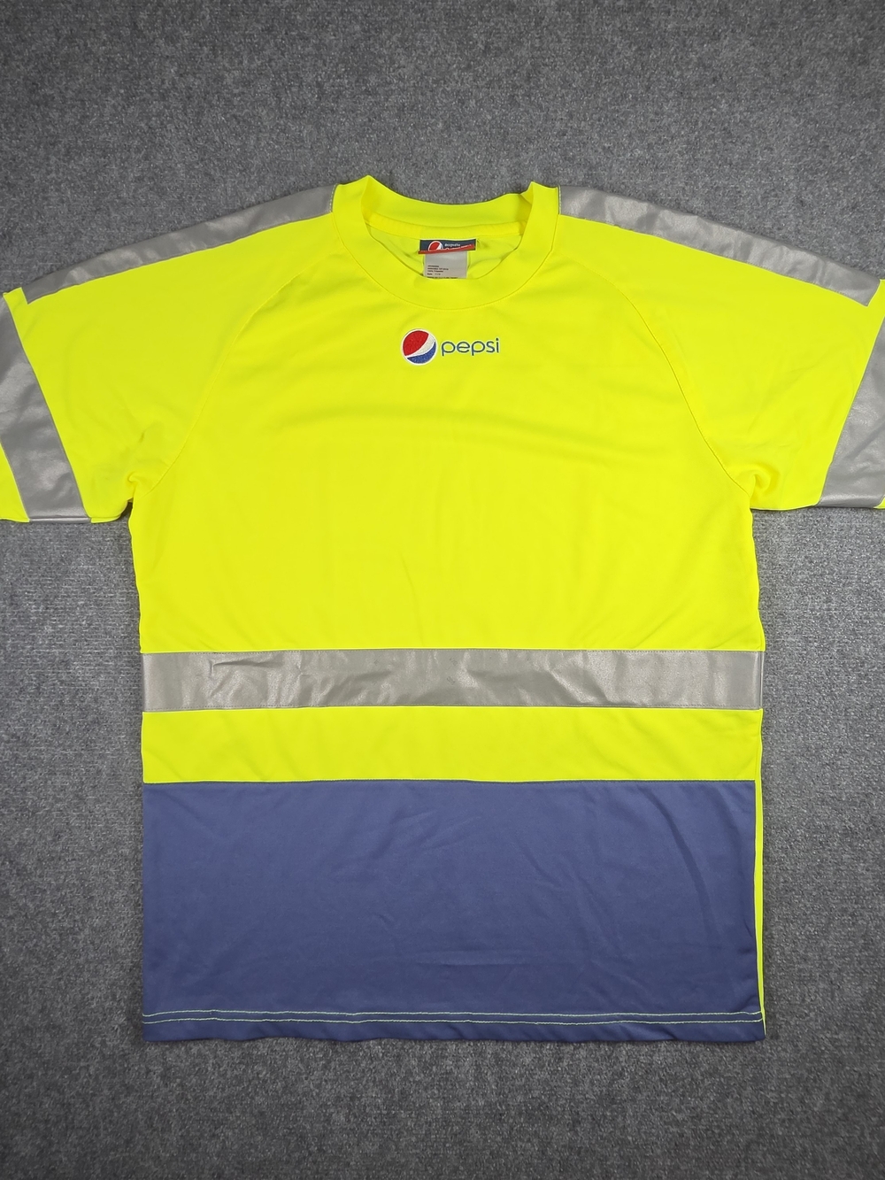 Pepsi High-Vis Tshirt Mens Medium 3M Reflective Neon Yellow